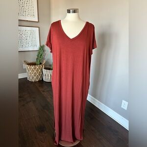 Boutique x Royal & Reese Maxi Dress Mumu Coverup Oversized Lounge Postpartum LG